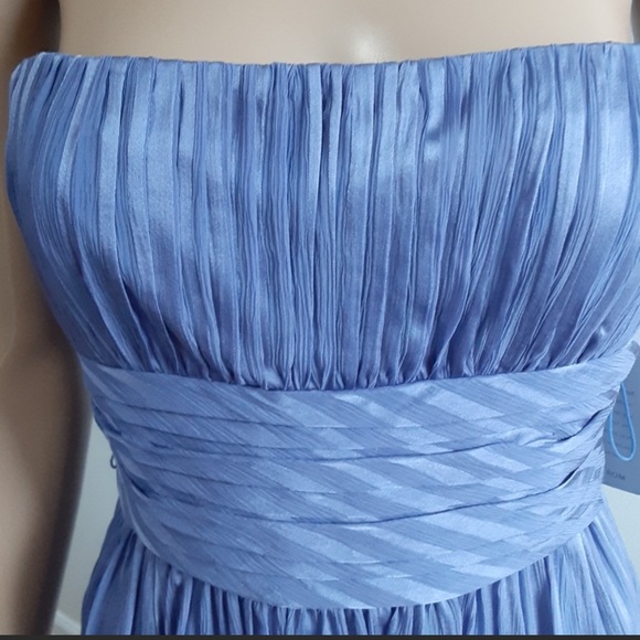 🌻2X HP🌻BCBGMAXAZRIA Violet Strapless Silk Floor Length Evening Dress, Size: 0 - Picture 4 of 14